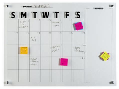 Dry Erase Marker Board Calendar | Frameless Acrylic | Dry erase markers ...