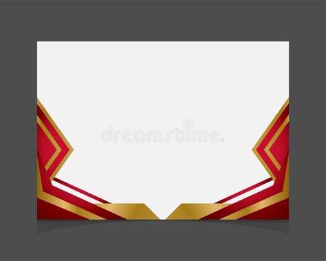 Modern Elegant Red And Gold Certificate Template Concept Stock Vector