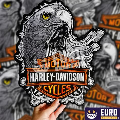 Harley Davidson Live To Ride Large Back Patch For Jacket Vest Sew