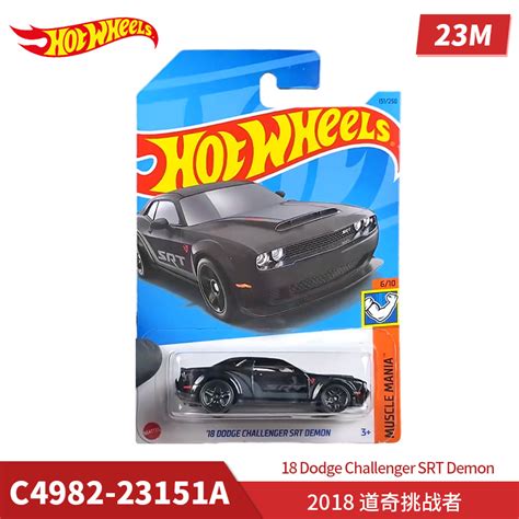 2023 151 Hot Wheels Cars 18 DODGE CHALLENGER SRT DEMON 1 64 Metal