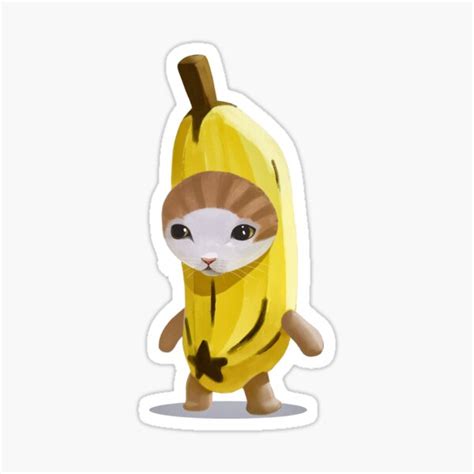 "Banana Cat Meme" Sticker for Sale by Mashz | Redbubble