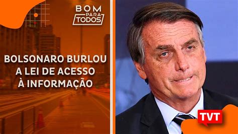 Bolsonaro Burlou A Lei De Acesso à Informação Youtube