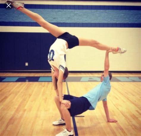 Pin By Kayleigh Balfour On Acro 2 Person Stunts Cheerleading Stunt