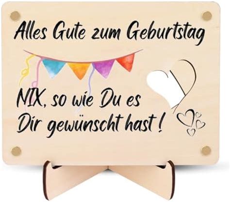 Amazon De Catelves Nix Geschenk NIX Geldgeschenke Geburtstag Holz