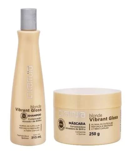 Kit Shampoo Mascara Blonde Vibrant Gloss Ckamura Iluminador Frete grátis