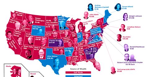 This Map Reveals The Richest Person in Your State 2017