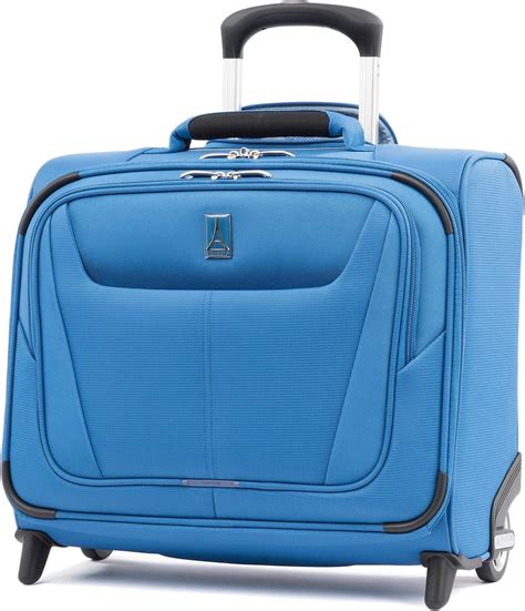 Azure Blue Travelpro Maxlite 5 Softside Lightweight Underseat Rolling