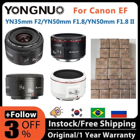 YONGNUO YN35mm F2 YN50mm F1.8 II Lens for canon EF mount for Canon 350D ...