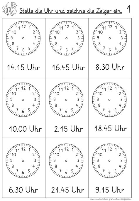 Lernstübchen Vorgegebene Uhrzeiten Einstellen 7