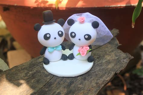 World Cake Topper Panda Wedding Cake Topper