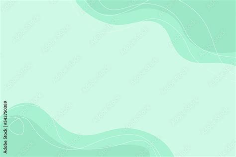 Abstract Pastel Mint Green Background With Waves And Lines Stock Illustration Adobe Stock