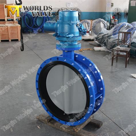 Double Flange Butterfly Valve With Electrical Actuator API ANSI DIN JIS