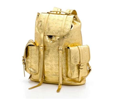 Bbc Ice Cream Gold Diamond And Dollars Backpack Gold Backpacks Backpacks Gold