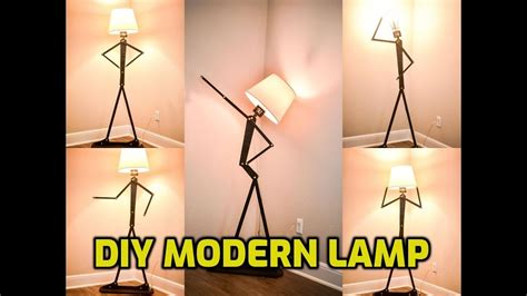 Diy Modern Floor Lamp Easy Inexpensive And Fun Diy Youtube