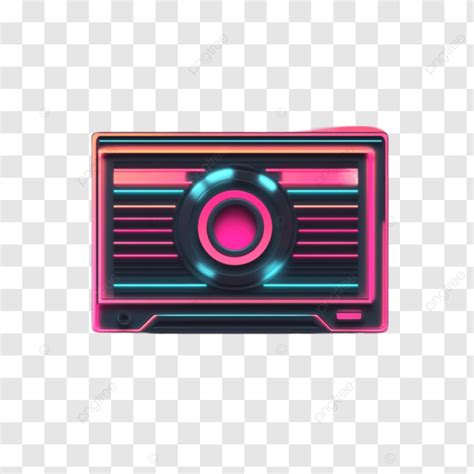 Neon Cassette Tape Minimalist PNG, Vector, PSD, and Clipart With ...