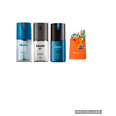 Kit Deo Corporal Masculino 100 ML Natura 3 Unidades Kaiak Tradicional