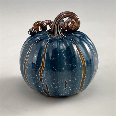 Fantasy Crackle Pumpkins — Leonoff Art Glass