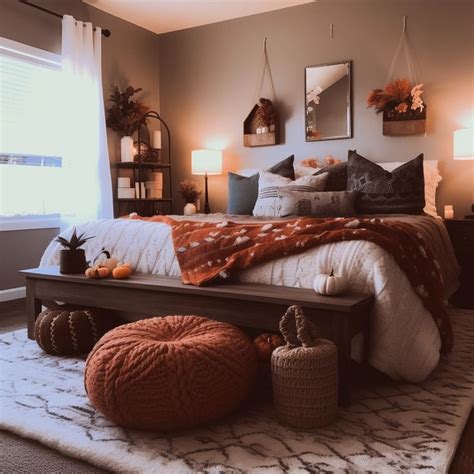 cozy fall decor | Fall apartment decor, Fall room decor, Bedroom decor cozy