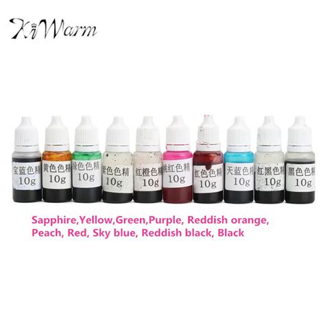 Kiwarm 10 Pcs Epoxy Resin Pigment Uv Resin Coloring Dye Colorant Resin