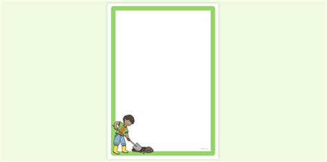 Free Simple Blank Digging Page Border Page Borders Twinkl