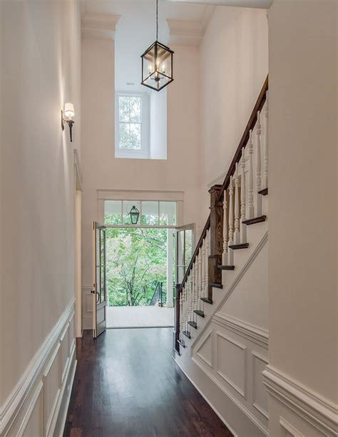 Foyer With Zinc Console Table Vintage Entrancefoyer