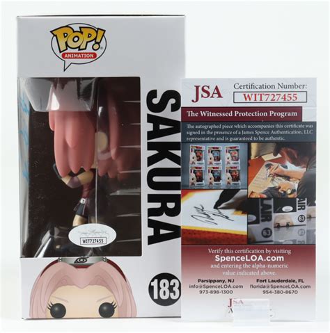 Kate Higgins Signed "Naruto: Shippuden" #183 Sakura Funko Pop! Vinyl Figure Inscribed "Sakura ...