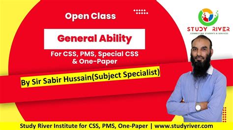 General Ability By Sir Sabir Hussain Open Class Youtube