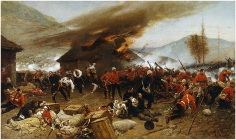 Alphonse De Neuville The Defence Of Rorke S Drift Oil On