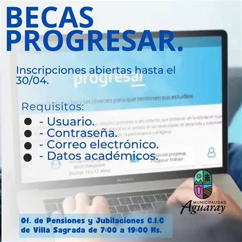 INSCRIPCIONES ABIERTAS BECAS PROGRESAR Municipalidad De Aguaray