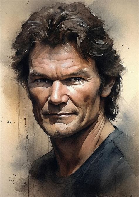 Patrick Swayze 01 Digital Art By Thuy Dinh Thi Pixels