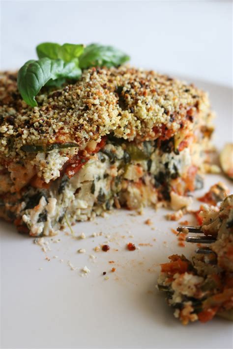 Vegan Zucchini Lasagna With Spinach Tofu Ricotta Live Simply Natural