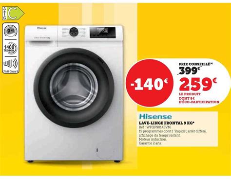 Promo Hisense Lave Linge Frontal Kg Chez Hyper U Icatalogue Fr