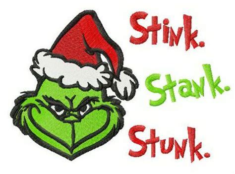 Grinch Stink, Stank, Stunk embroidery design | Embroidery designs, Machine embroidery designs ...