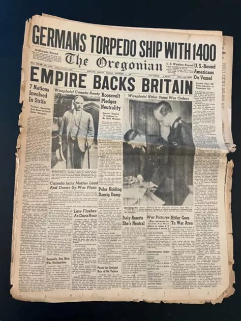 VINTAGE NEWSPAPER HEADLINE WORLD War 2 Germany Nazi Adolf Hitler Dead