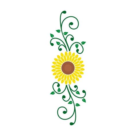 Sun Flower Cuttable Design Png Dxf Svg Eps File For Etsy