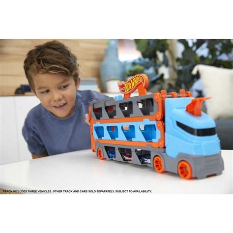 Comprar Hot Wheels Cami N De Transporte Convertible En Pista Para Coches De Juguete Hot Wheels