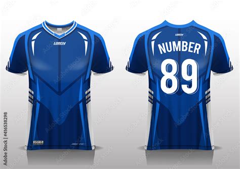 Soccer jersey design template, uniform front and back view Stock Vector ...