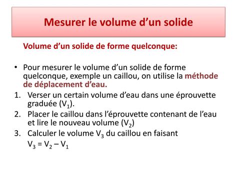 PPT Chapitre 5 Mesures De Masses Et De Volumes PowerPoint