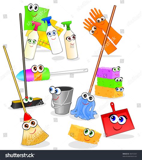 Vector Illustration Depicting Various Tools Accessories Stock Vector