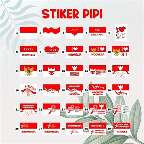 Jual STIKER PIPI 100 PCS STIKER MERAH PUTIH STIKER BENDERA STIKER