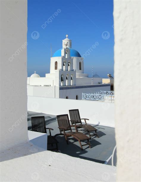 Panagia Of Platsani Church In Oia Santorini Greece Photo Background And