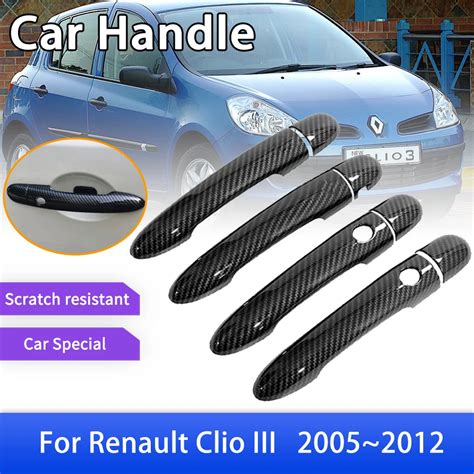 Carbon Faser Au Ent R Griff Abdeckung F R Renault Clio 3 III 2005 2012