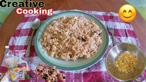 Ackee Tin Macherel Season Rice One Pot Meal Creative Cooking Youtube