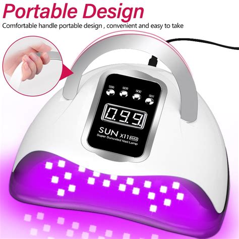 SUN Pengering Kutek UV Lamp Nail Dryer Sensor With LCD Display X11