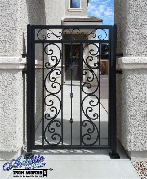 Wrought Iron Gate Featuring Scrolls And Knuckles Iron Gate Design Wrought Iron Doors Wrought