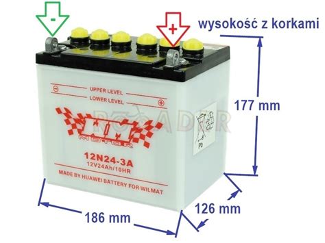 Akumulator 12N24 3A 12V 24Ah Rooader Pl