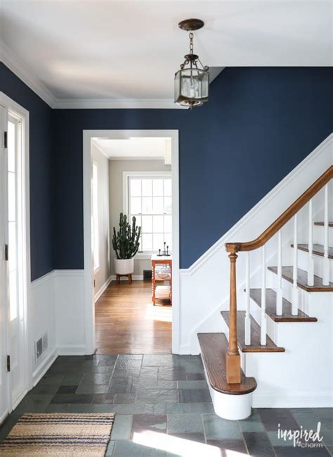 A Look At My Newly Painted Entryway Color Farrow And Ball Stiffkey