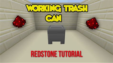 Working Trash Can Minecraft Xbox 360 Edition REdstone Tutorial YouTube