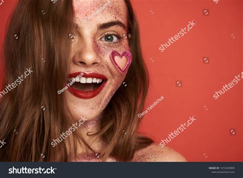 Close Portrait Glamorous Naked Woman Glossy Stock Photo 1315329899 Shutterstock