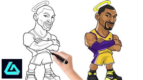 How To Draw Kobe Bryant LA LAKERS YouTube